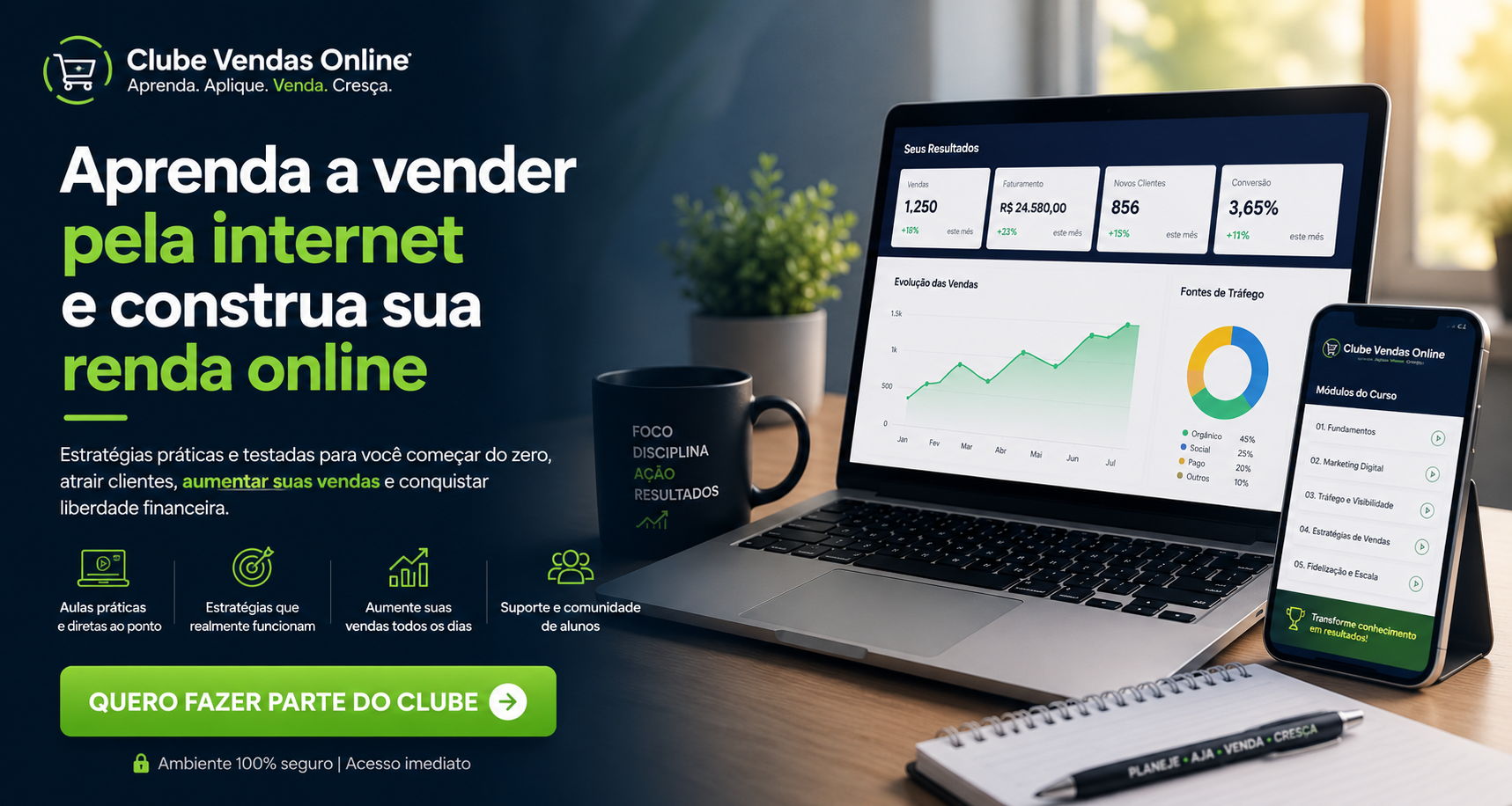 Aprenda a vender pela internet com o Clube Vendas Online